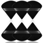 AUAUY 6 PCS Powder Puffs, Pure Cotton Soft Triangle Wedge Makeup Powder Puff for Loose Powder Mineral Powder Body Powder Cotton Velour Cosmetic F