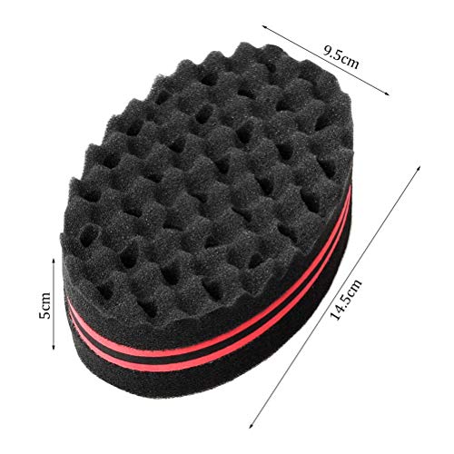 kuou 2 Pcs Hair Sponge, Curl Sponge Afro Sponge Hair Sponge for Twists and Dreads Hair Twist Sponge Curling Sponge for Afro Hair