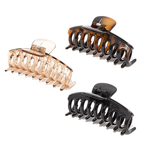 Solest London Hair Claw Clips - Pack of 6 Claw Clip for Women and Girls - 6 Trendy Coloured Claw Clip - 4.3 inch - Hair Claw Clips for all Hair w