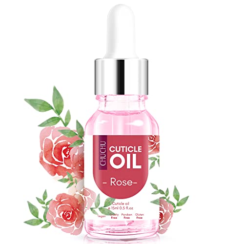 CHUCHU Cuticle Oil for Nails, Jojoba Nail Cuticle Oil Contain Vitamin B & E, Moisturizes Cuticle and Nail's Skin, Strengthens Nails, Prevents Han