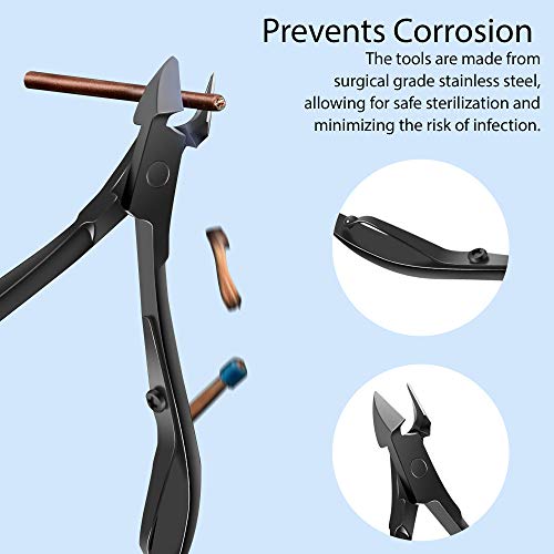 iSOUL Nail Clippers Manicure Set 12Pcs Male/Female Stainless Steel Professional Nail Clipper Set Stainless Steel Grooming Kit for Thick Nails Cut