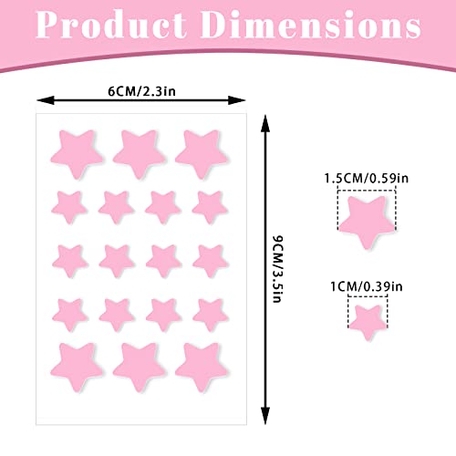 Pimple Patches, Pink Heart & Star Spot Patch Face, Nose, Forehead Fast Absorbing Acne Patch(72 Pcs)