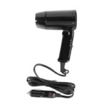 MACHSWON 12V Portable Car Hot Cold Folding Travel Black with Foldable Handle Ideal Hair Dryer Kit