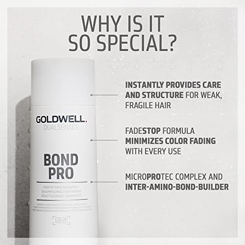 Goldwell Dualsenses Bond Pro, Fortifying Shampoo for Weak and Fragile Hair, 250 ml