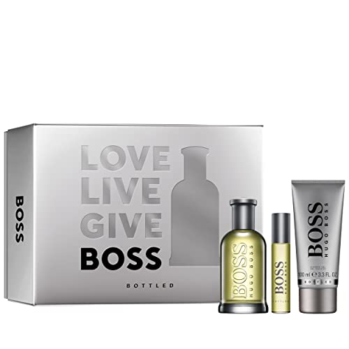 HUGO BOSS Bottled Eau de Toilette 100ml + Shower Gel 100ml + Travel Spray 10ml Giftset