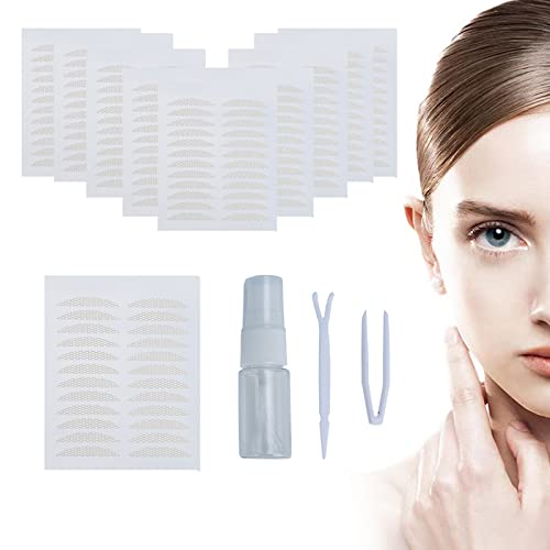 Eyelid Tape for Hooded Eyes Invisible, Water Activated Eyelid Lifter Strips, Glue-free Double Eyelid Sticker, Mesh Eye Lift Tape for Droopy Lids,