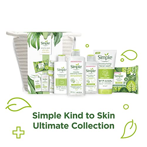 Simple Ultimate Collection in an elegant roped basket, 5 piece Gift Set, perfect set of gifts for her