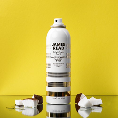 JAMES READ Coconut Water Mist Body Gradual Self Tan Hydrating All-Over Golden Glow Deeply Nourishing Spray, Long Lasting Suitable for all Skin To
