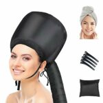 Bonnet Hood Hair Dryer Attachment,Heatigo 2023 Upgraded Version Soft Cap Adjustable For Hand Held Hair Dryer Cap Drying Styling Curling Deep Cond