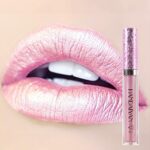 Lip Stick,Matte Lipstick Pink Lipstick Makeup Metallic Light Lipsticks,Lipsticks For Women Long Lasting Waterproof Non-Stick Cup Not Fade Glitter