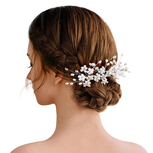 Bridal Hair Pins - 3pcs Fashion Retro Elegant Ladies Pearl Rhinestone Hair Accessories for Wedding Bridal Jewelry Bridal Hair Accessories Headpie