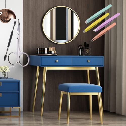 Tweezers Set Tweezers for Eyelashes Stainless Steel Plucking Precision Tweezers Set for Ingrown Hair Remove and Lash Extension, Plucking Tweezers