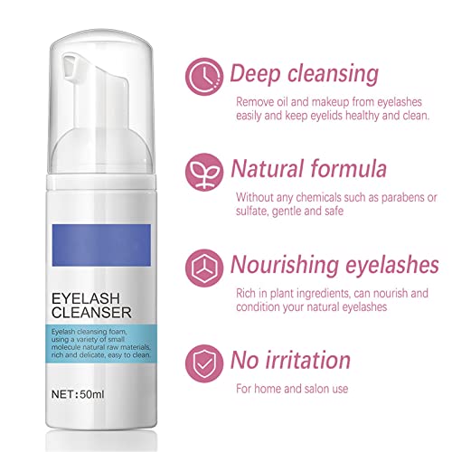 Eyelash Extension Cleanser, Lash Shampoo for Eyelash Lash Shampoo Cleaner Eyelash Extension Shampoo For Eyelashes Cleansing Extension Cleanser Re