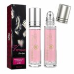 2Pcs Pheromone Perfume Women, Roll-On Pheromone Infused Essential Oil Perfume Cologne For Unisex, 10ml Body Perfume Oil，Concentrate (pink)