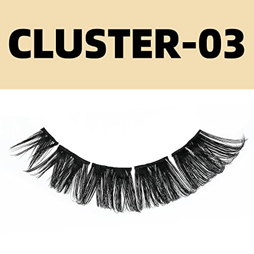 Lash Clusters DIY Eyelash Extensions 72 Pcs D Curl 10mm Cluster Eyelash Extensions Thin Stem Cluster Lashes Individual Lashes Cluster Lashes Wisp
