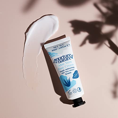 Nurture by Nature Hand Cream and Foot Cream Gift Set, 3 x 30ml, Moisturising Organic Hand Cream, Citrus, Shea Butter, Oat, Milk, Aloe, Gift for W