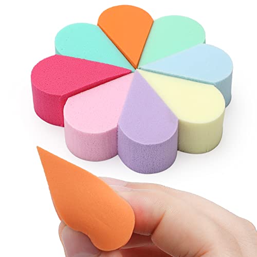 Face Paint Sponge Makeup Beauty Face Painting Sponges 8pcs Reusable Petal Puff Cosmetic for Girls Women Small Petal Wedges Multi Pack Soft Founda
