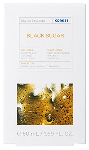 Korres Black Sugar Eau De Toilette 50ml, Vegan Fragrance, Unisex Fragrance