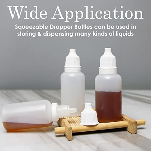 JJPRIME 10pcs Empty Plastic Squeezable Dropper Bottle | Water Liquid Eye Drops | Squeezy Bottles | Refillable Bottles Containers Portable Travel