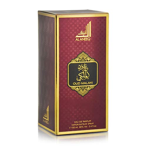 Oud Malaki Arabic Perfume for Men - Eau de Parfum Spray Cologne for Man by Al Aneeq (100ml)
