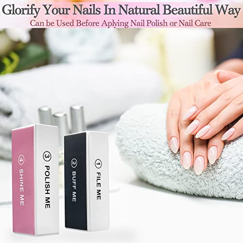 2pk Nail Buffer Blocks, Nail Buffer Block for Natural Nails and Acrylic Nails Sanding Block Polisher, 4 Sided, Nail Files Professional Manicure P
