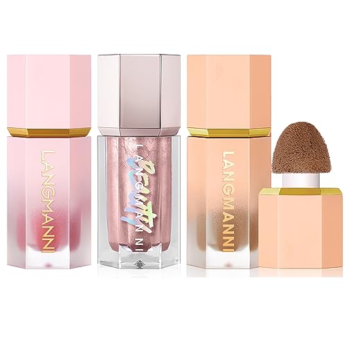 LANGMANNI Soft Liquid Blush Makeup,Cream Blush For Cheeks.Long-Lasting,Waterproof And Velvet Texture Natural Glossy Liquid Blush For All Skin. (#