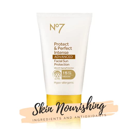 No7 Protect & Perfect Intense Advance Facial Suncare SPF 15 and SPF50+ with Facial Recovery Aftersun Bundle | Complete Sun Protection and 24 Hour