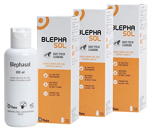 3 x Blephasol Micellar Eyelid Cleansing Lotion | Effective and Gentle Cleansing for Make-Up Removal, Inflamed and Sensitive Eyelids | Soap & Alco