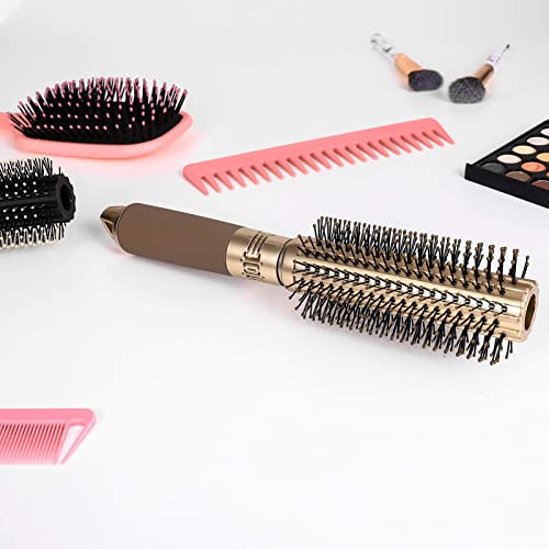 Skisneostype Round Barrel Hair Brush Blow Dry Drying Bristle, 23.5 CM High Temperature Resistant Nano Technology Ceramic Ionic Hairbrush, Boar Br