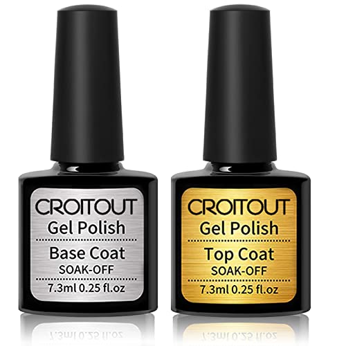 Croitout UV Gel Nail Polish Set, Shellac Nail Gel Polish Colours Set, Sock Off Gel Nail Polishes Set, Polish Gel Nail Kit for Home DIY Manicure N
