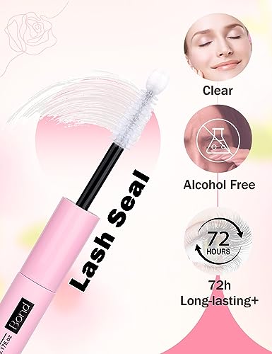 Lash Glue Eyelash Bond and Seal Waterproof Cluster Lash Glue, Lash Bond and Seal for Eyelashes Extensions 48h Long Lasting Lashes Glue for DIY Fa