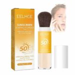 SPF 50 PA+++ Powder Sunscreen For Face, Oil Control Natural Matte Finish, Long-Lasting Lightweight Breathable Sunscreen Power, Mineral Powder Sun