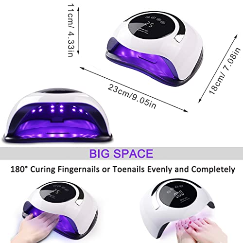 Absuper UV LED Nail Lamp, Professional Gel Nail Polish Lamp, Faster Nail Dryer with Touch Screen Portable Handle and Automatic Sensor, Nail Art l