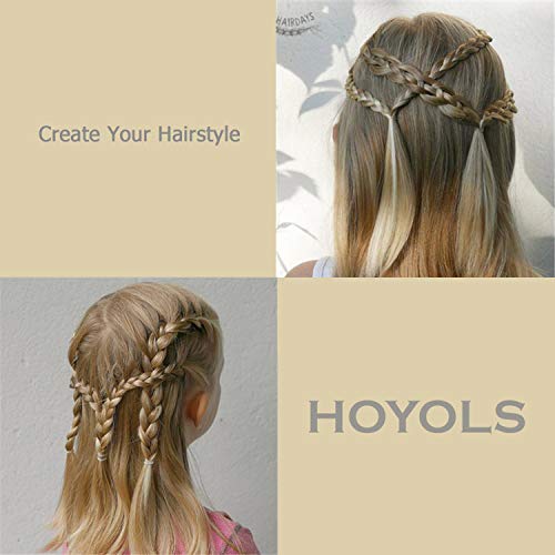 Hoyols Hair Elastic Rubber Bands Ties for Ponytail Braid Holder Pack (Clear 1500 pcs)