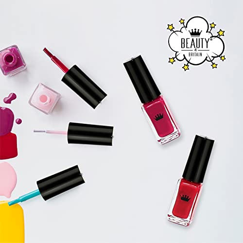 Beauty4Britain Set Of 20 Nail Polish Varnish Bottles 20 Different Rich Colours Deluxe Gift Box 2 Bookmarks Included