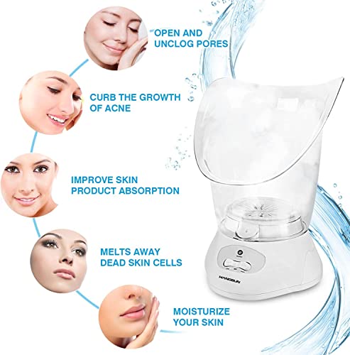 Hangsun Facial Steamer FS80 Face Steamer Professional Facial Mist and Sauna Inhaler Spa For Acne Treatment (with Aromatherapy Diffuser)