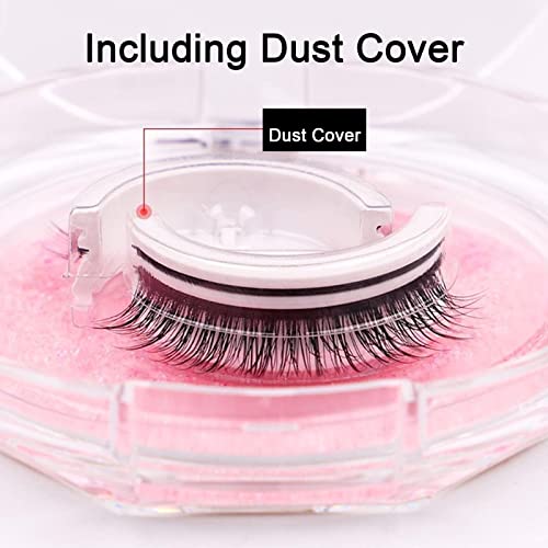 AWAVM False Eyelashes,1 Pair False Eyelashes Natural,Wispy Eyelashes,Self Adhesive Eyelashes,Reusable 3D Lashes,Self Stick Lashes Reusable Waterp