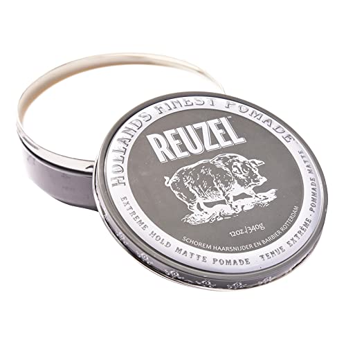 Reuzel Extreme Hold Matte Pomade - Men's Concentrated Wax Formula With Natural And Organic Hold - A Vegan Defining And Thickening Product That's