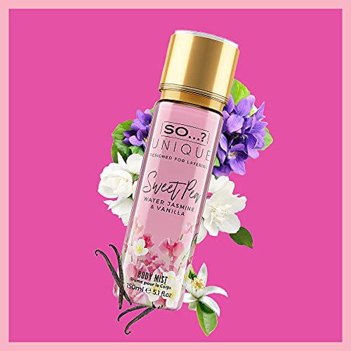 So…? Unique Womens Candy Kiss Bundle Truffle Cream, Sweet Pea, Vanilla Candy Body Mist Spray Mixed Fragrance Bundle 150ml (Pack of 3)