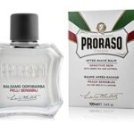 Proraso Aftershave Balm For Sensitive Skin, 100ml, Alcohol-Free Post Shave Balm with Oat and Green Tea Soothes and Protects Skin, Made in Italy,