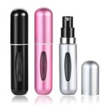 Wendergo 5ML Perfume Atomiser Refillable 3 Pcs Fragrance Travel Bottle Portable Mini Spray Empty Bottle for Travel Business Trip Outdoor Activiti
