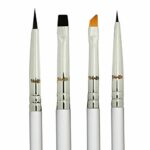Eyeliner Brush Set Pencil Liquid - Gel Liner Winged Makeup Brushes Small Angle Firm Angled Wing Kit Black Stamp Pen Stencils Thin Flat Stencil Sh