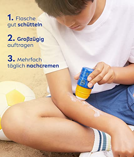 Nivea Sun Kids Protection & Care Sun Roller SPF 50+ (50 ml), Sun Cream Roll-On with SPF 50+, Extra Waterproof Sun Lotion for Children as a Practi
