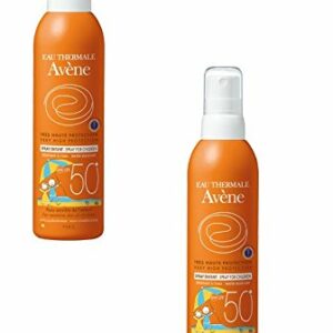 2 Avene Solar Children Milk Spray SPF 50 + 200 MLX2 fotoprotettore UVA UVB without scent, Silicones and Parabens
