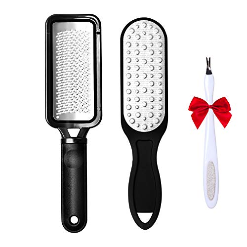 FOLAI Foot Files, Foot File Foot Pedicure Kit, Stainless Steel Foot Files,Stainless Steel File, Foot File Foot Care Pedicure Tool for Both Wet an