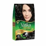 Vatika Henna Hair Colour Rich Black 100% Ammonia Free 6 x 10g Sachtes - 60g