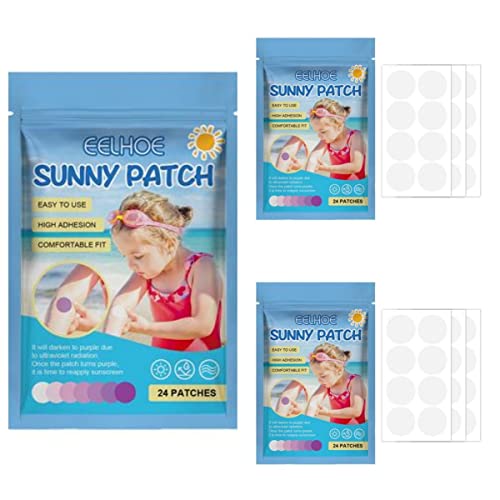 Solar Buddies Sunscreen Applicator | 72 patches UV Sunscreen Dots Stickers Reapply Reminder | Sunburn Alert Patches Works With Spray Sunscreen &