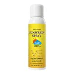Suntan Lotions Indoor Aloes Veras Sunscreen Spray SPF60 Summer Portable UVprotection Moisturizing Moisturizing Sunscreen Spray Beauty Bio (Yellow