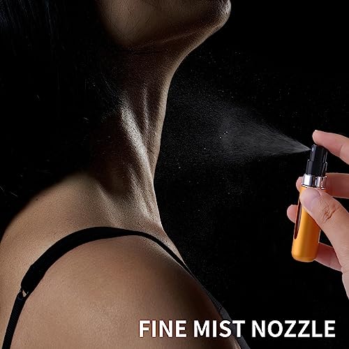 Bewudy 5 Pcs Travel Perfume Refillable Atomizer Container, 5 ml Portable Mini Refillable Perfume Atomizer Bottle Refillable Spray