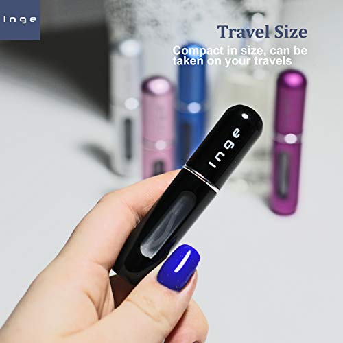 Inge Perfume Atomiser Bottles Refillable Travel Perfume Bottles Perfume Atomisers Portable Mini Perfume Bottles - 5ml - 5 Pack